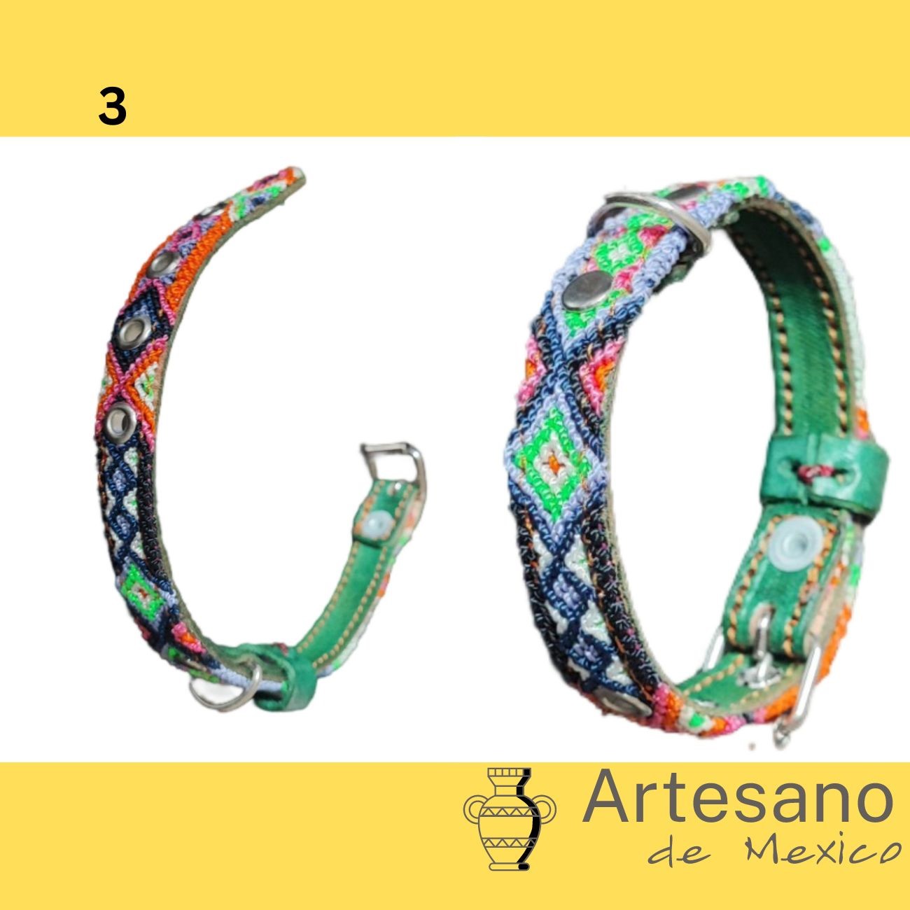 Mexican Hand Woven Dog Collars