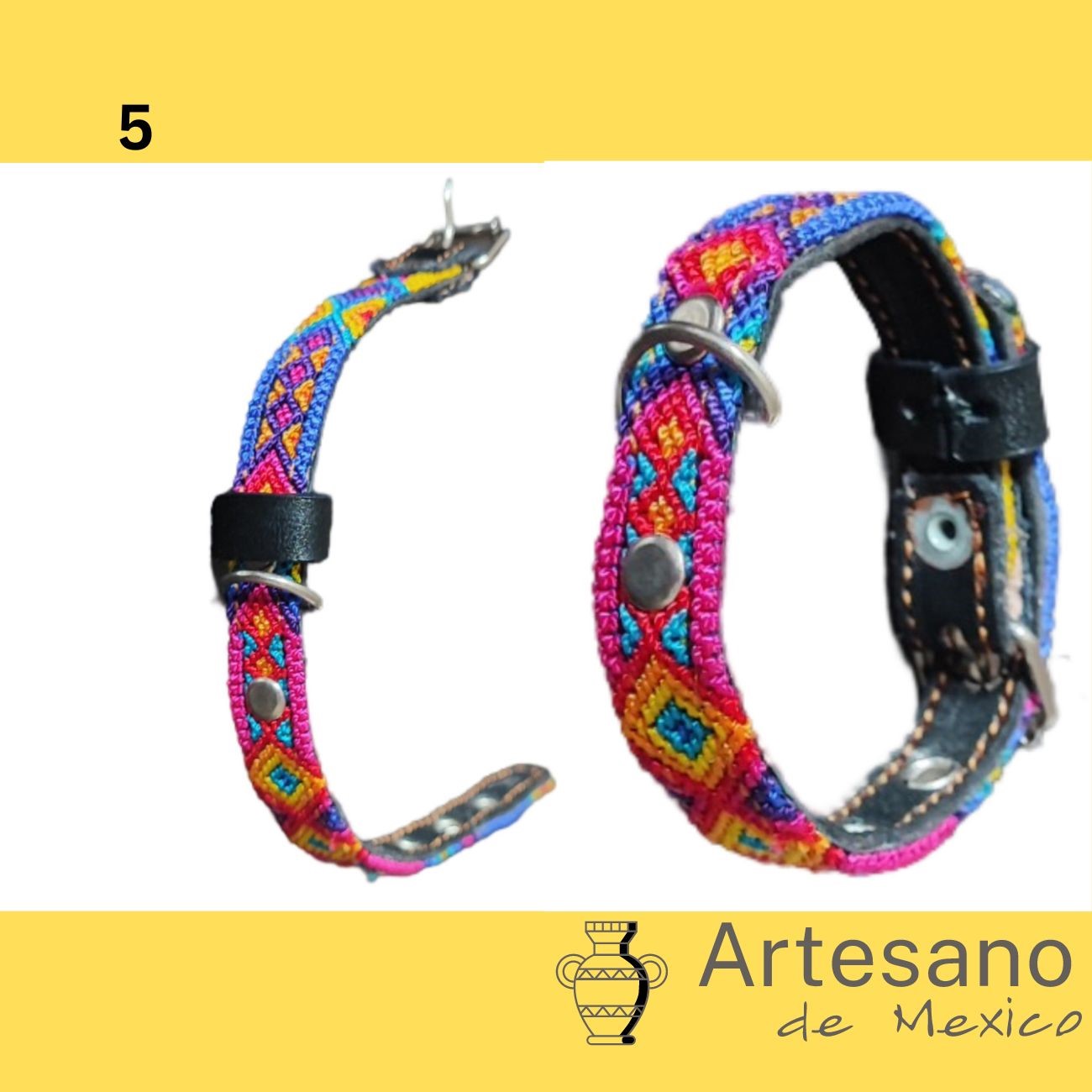 Mexican Hand Woven Dog Collars