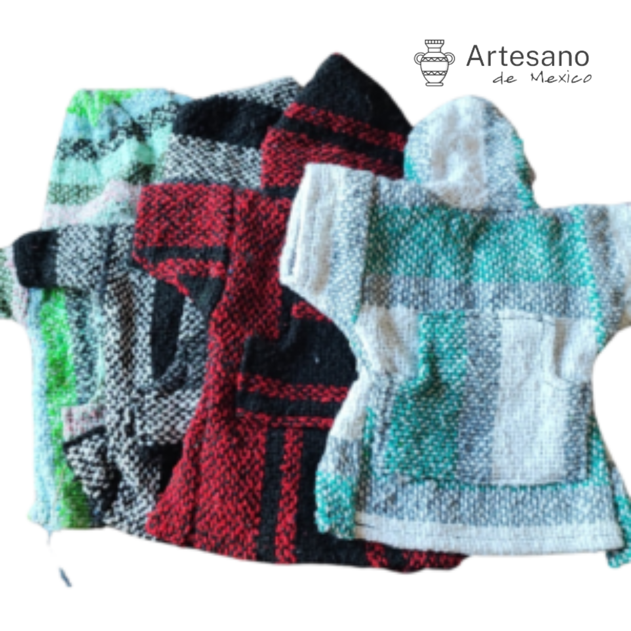Mexican hand – woven hooded dog clothes.