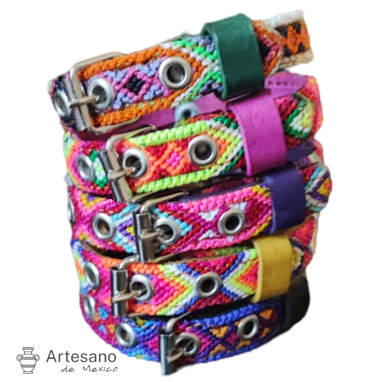 Mexican Hand Woven Dog Collars