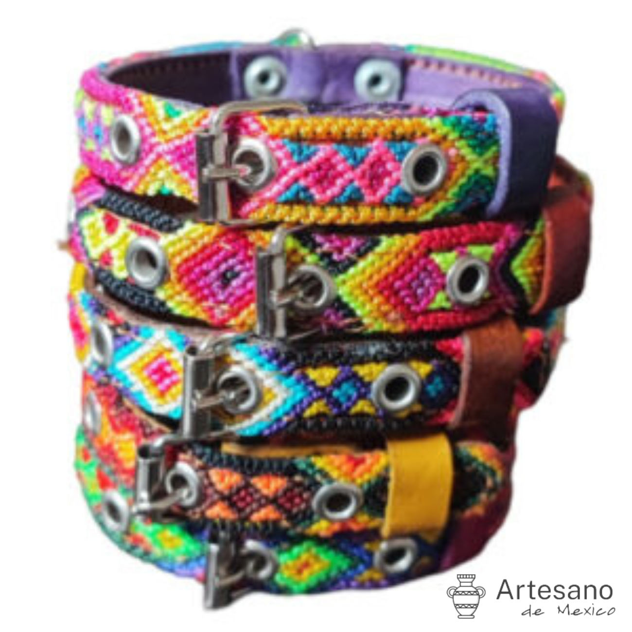 Mexican Hand Woven Dog Collars