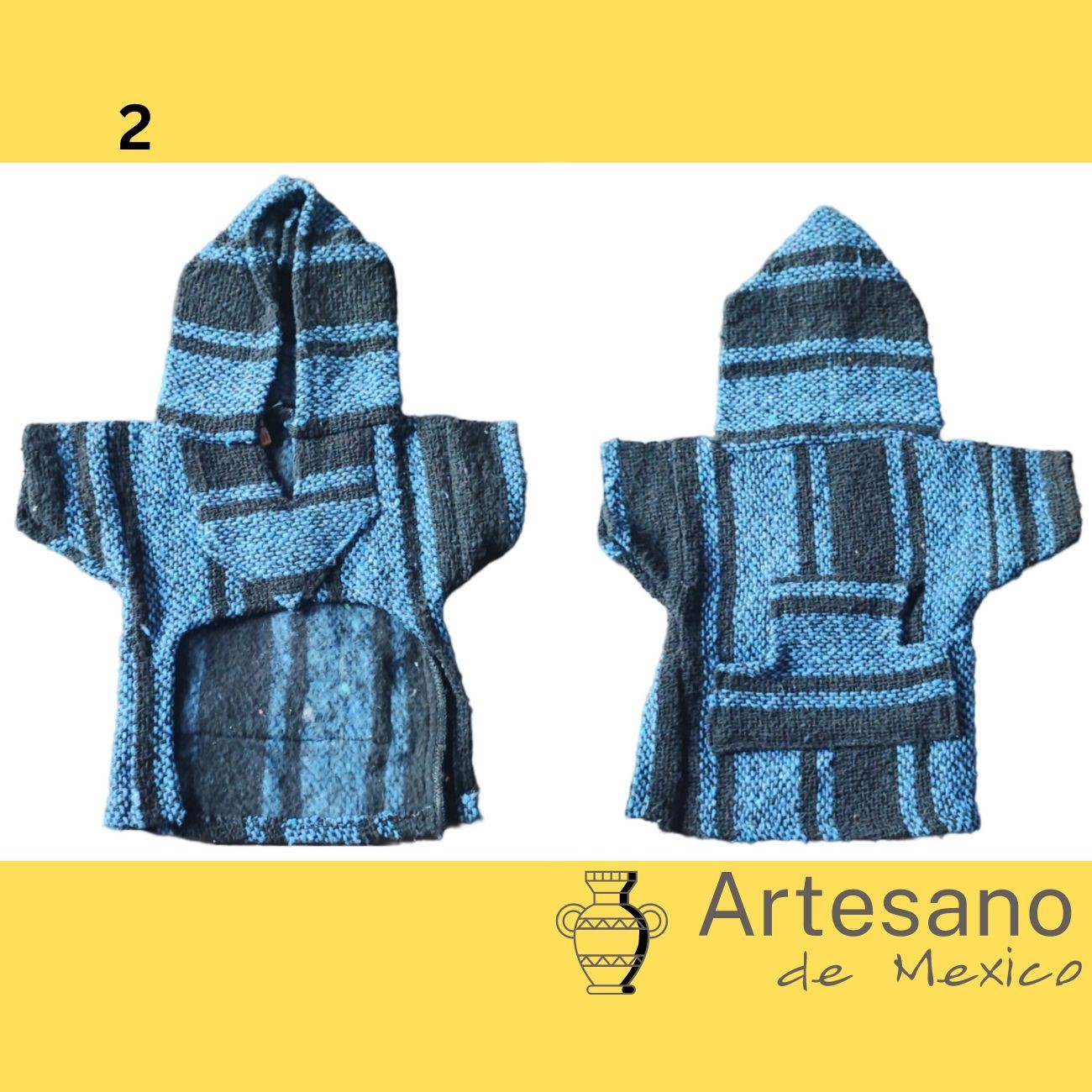 Mexican hand – woven hooded dog clothes.