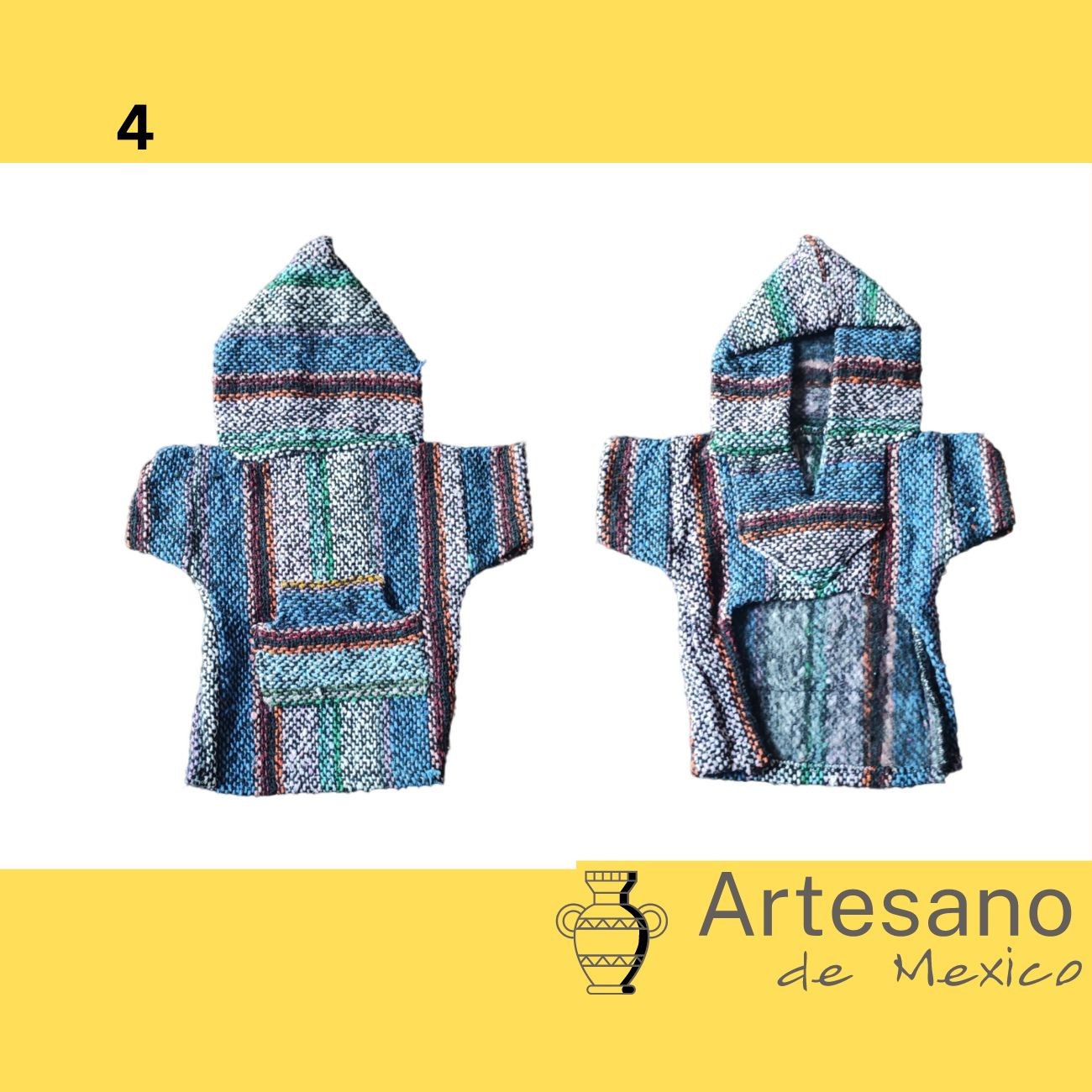 Mexican hand – woven hooded dog clothes.