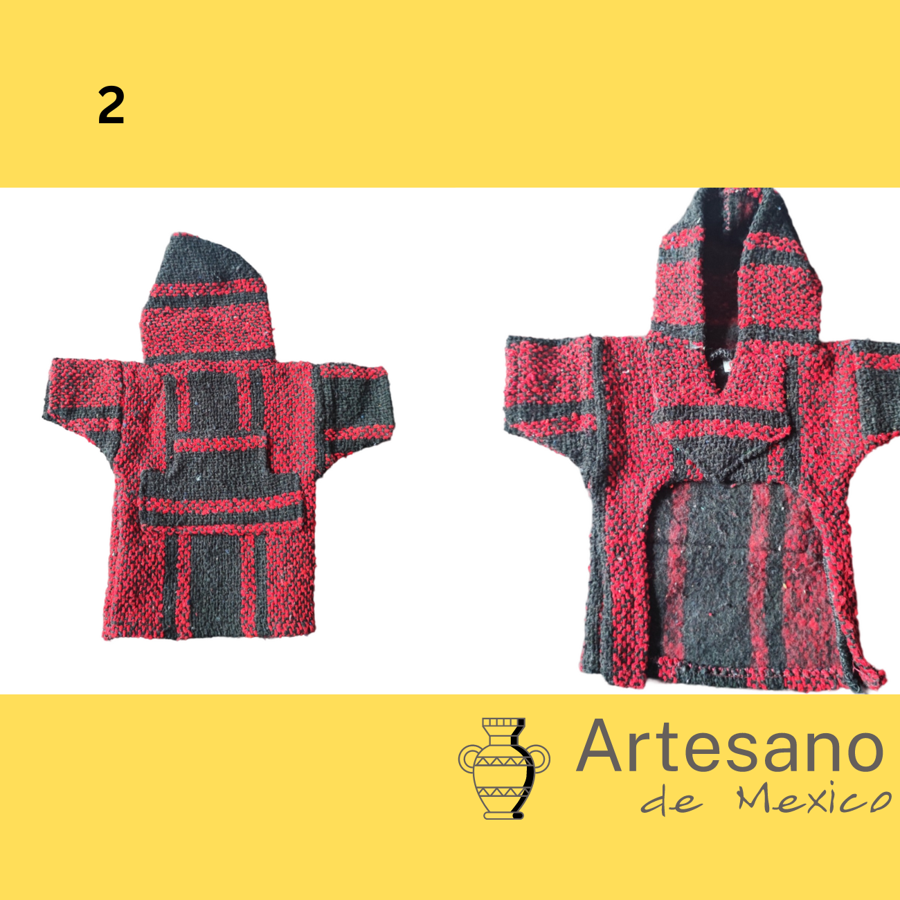 Mexican hand – woven hooded dog clothes.