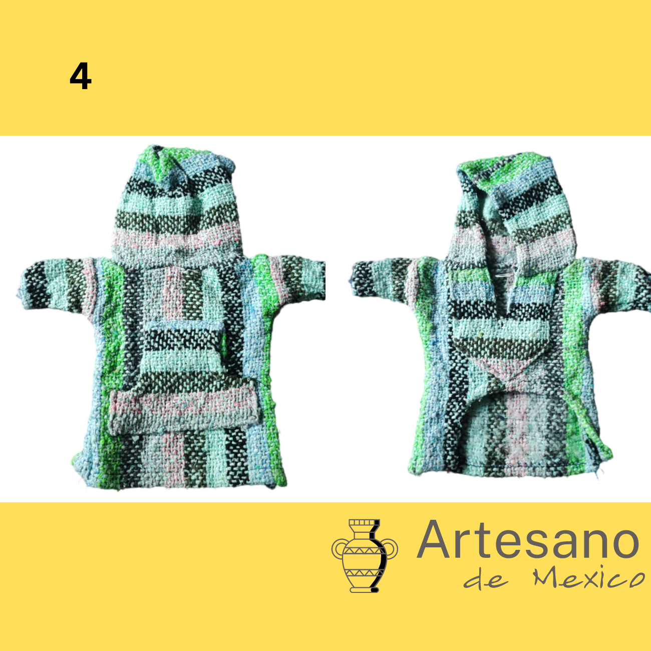 Mexican hand – woven hooded dog clothes.