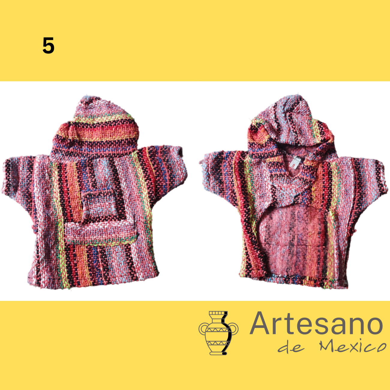 Mexican hand – woven hooded dog clothes.
