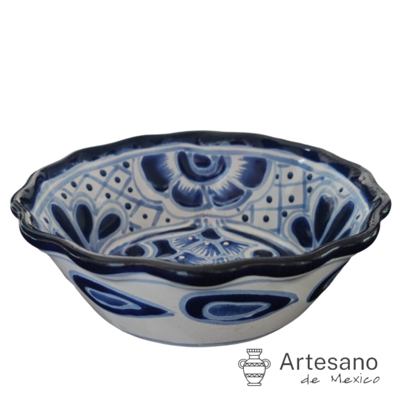 AUTHENTIC TALAVERA HANDMADE DEEP SERVING DISH