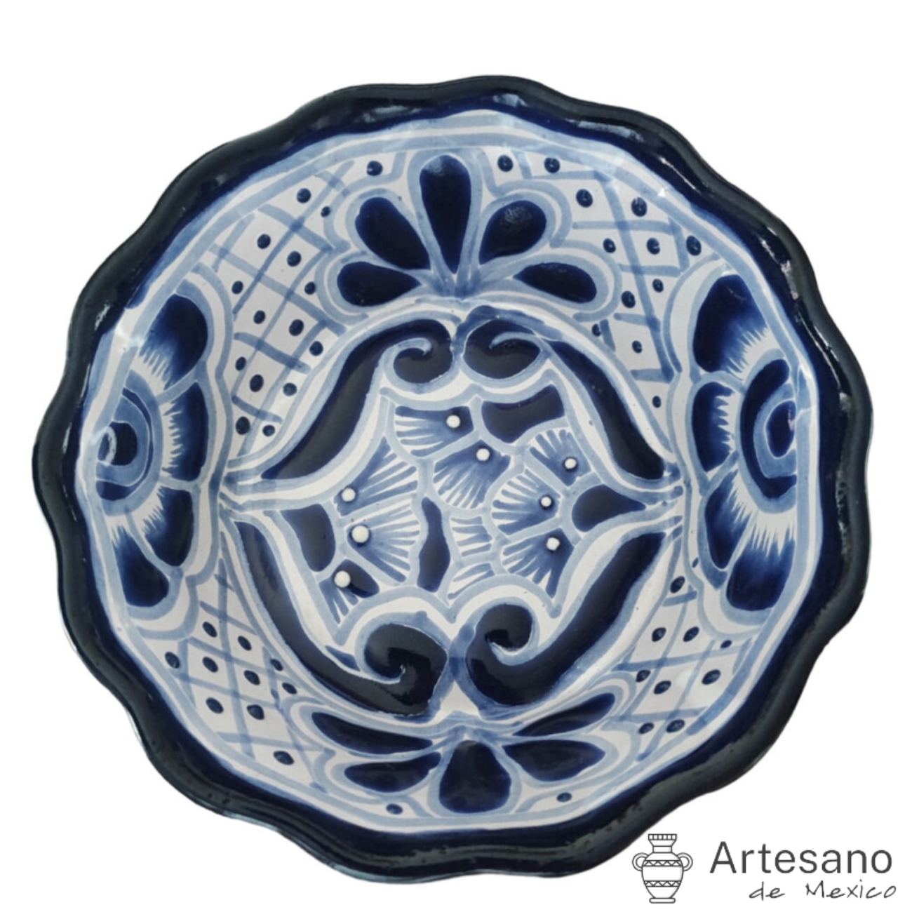 AUTHENTIC TALAVERA HANDMADE DEEP SERVING DISH