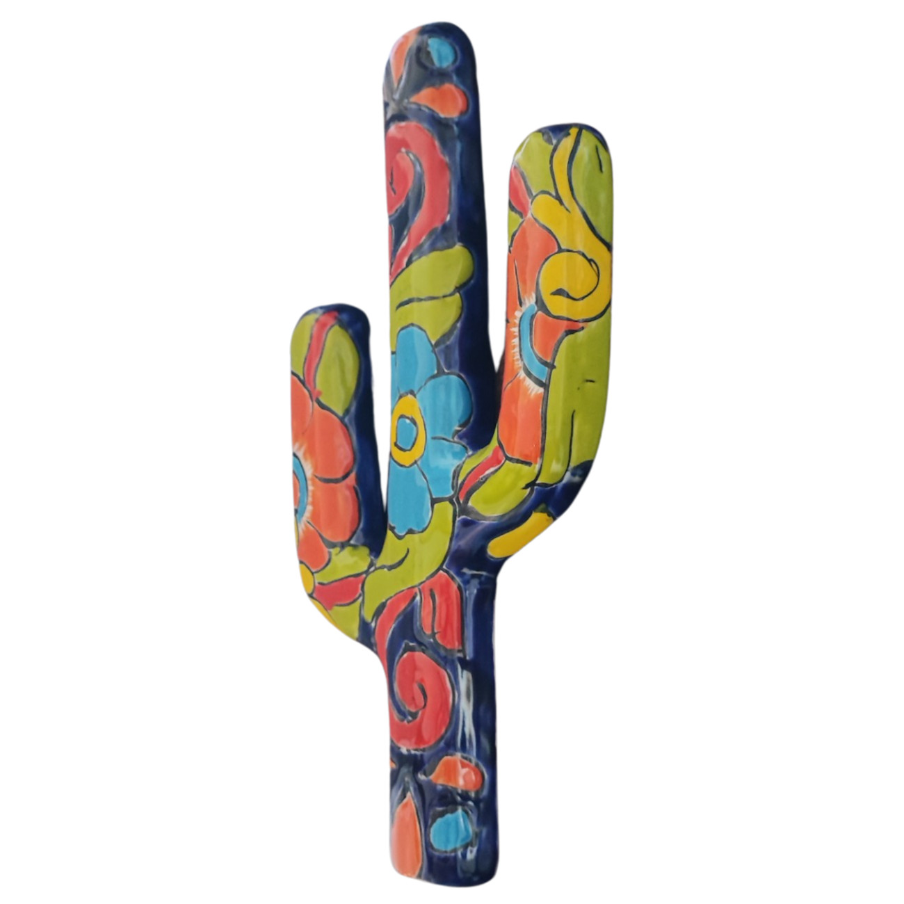 Talavera style wall hanging Cactus