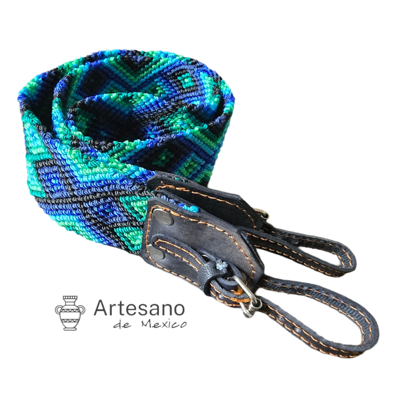 Mexican hand braided camera strap