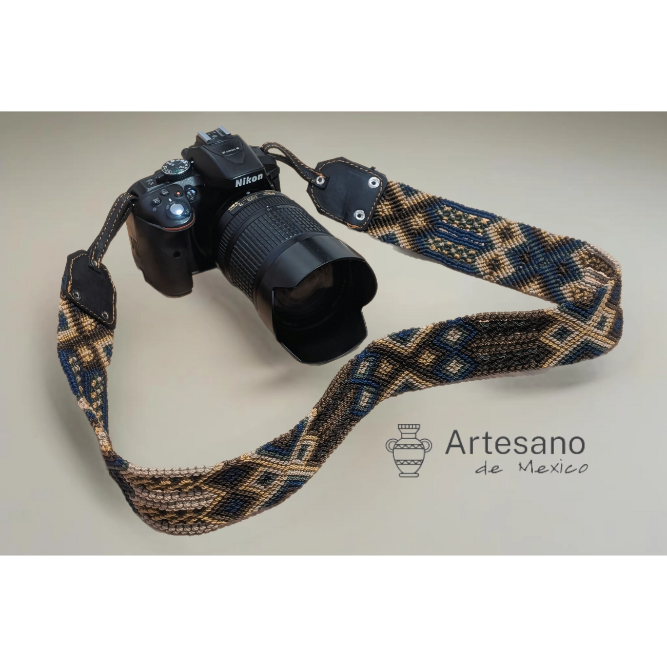Mexican hand braided camera strap