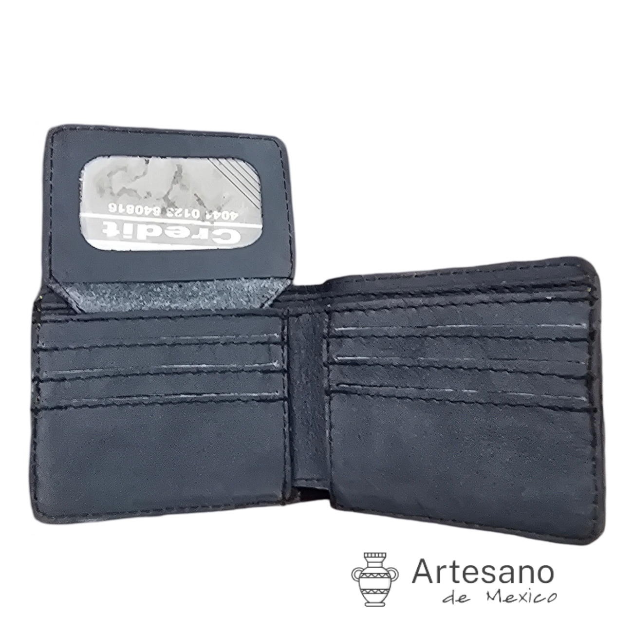 Authentic handmade yellow blue leather wallet Club América