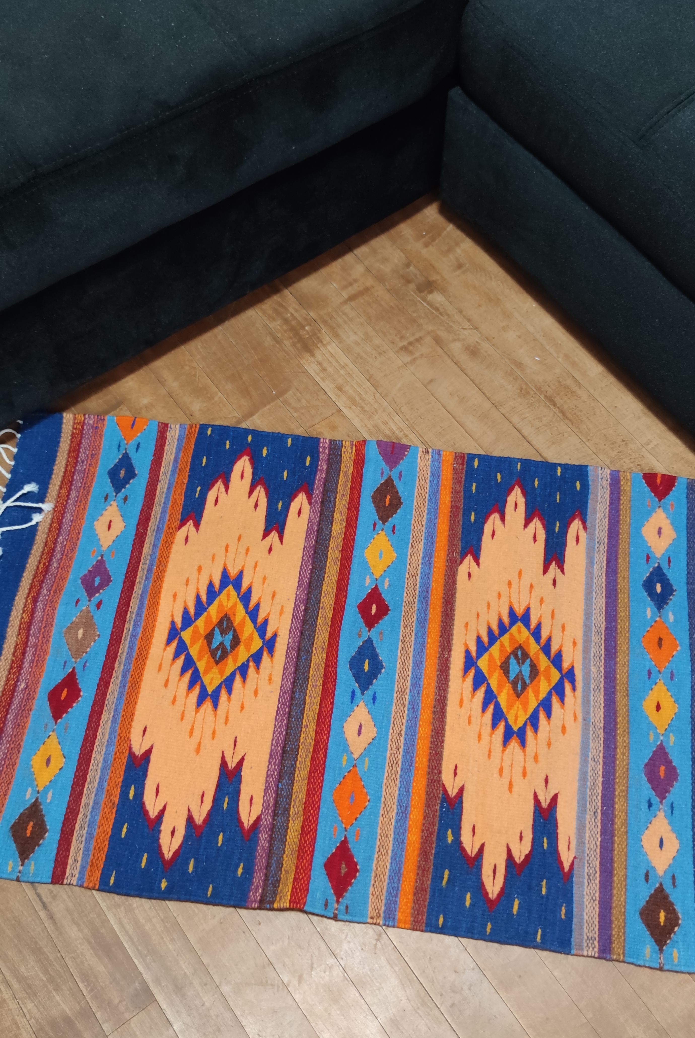 Authentic handwoven Mexican rug