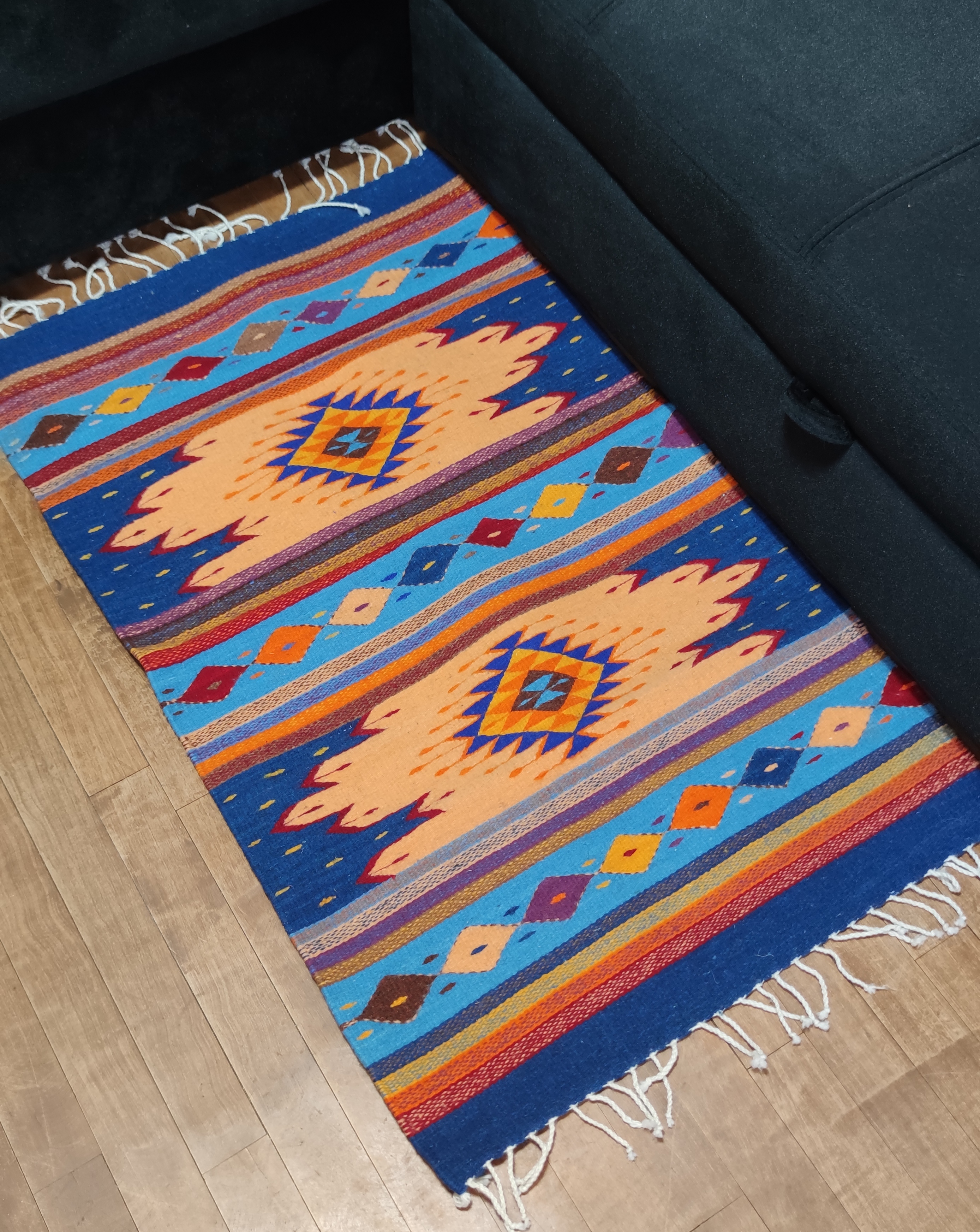 Authentic handwoven Mexican rug