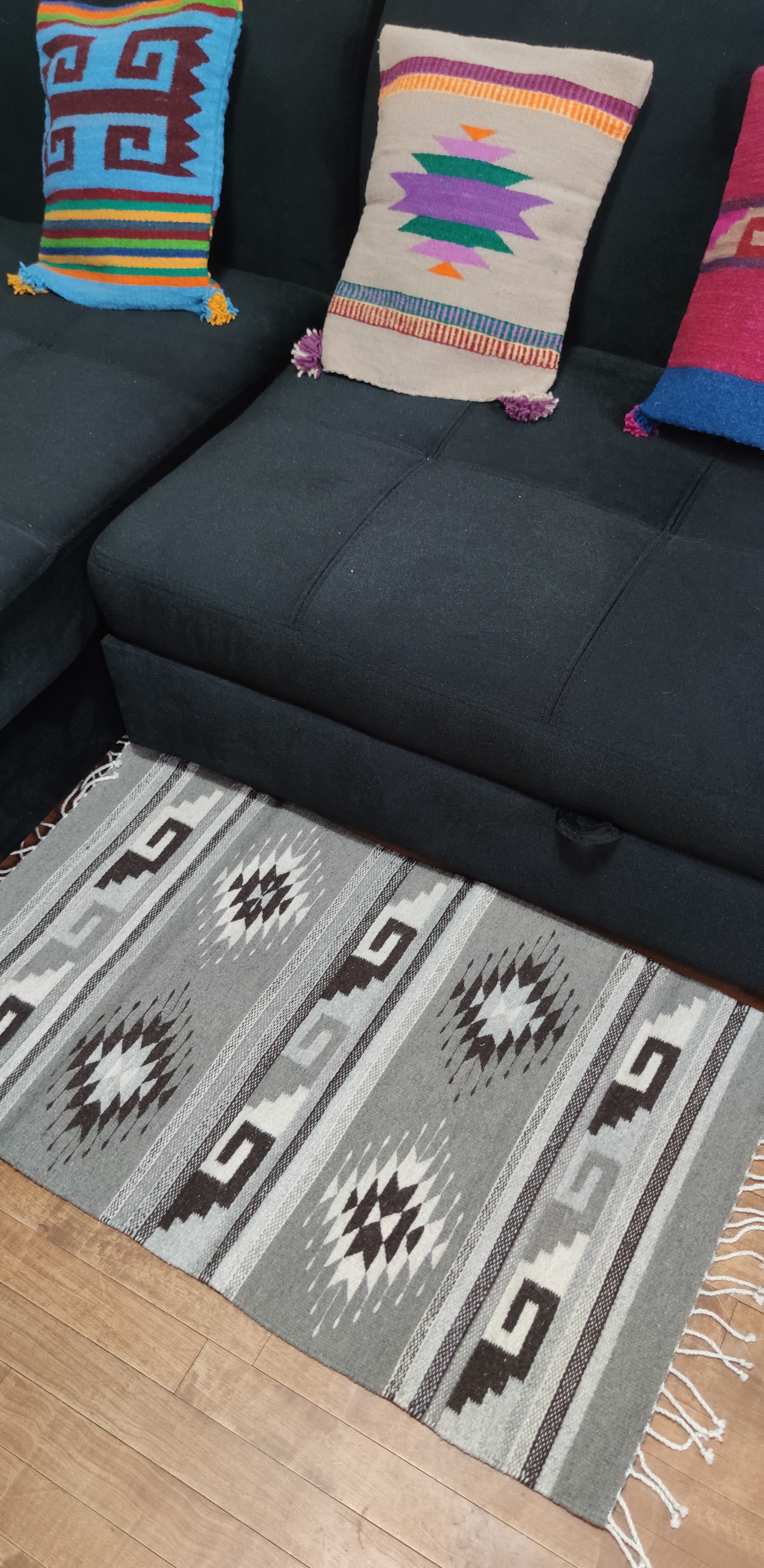 Authentic handwoven Mexican rug