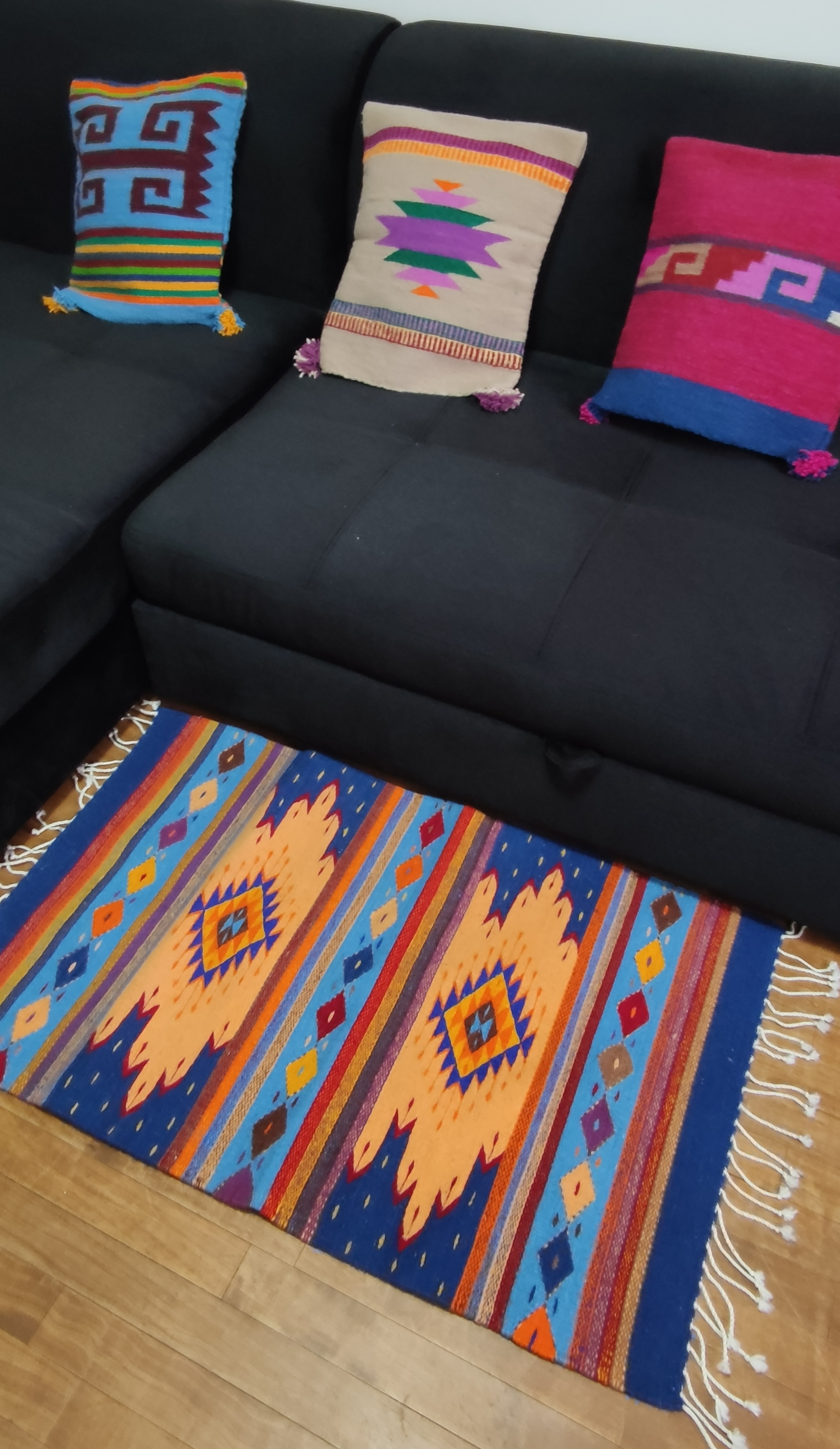 Authentic handwoven Mexican rug