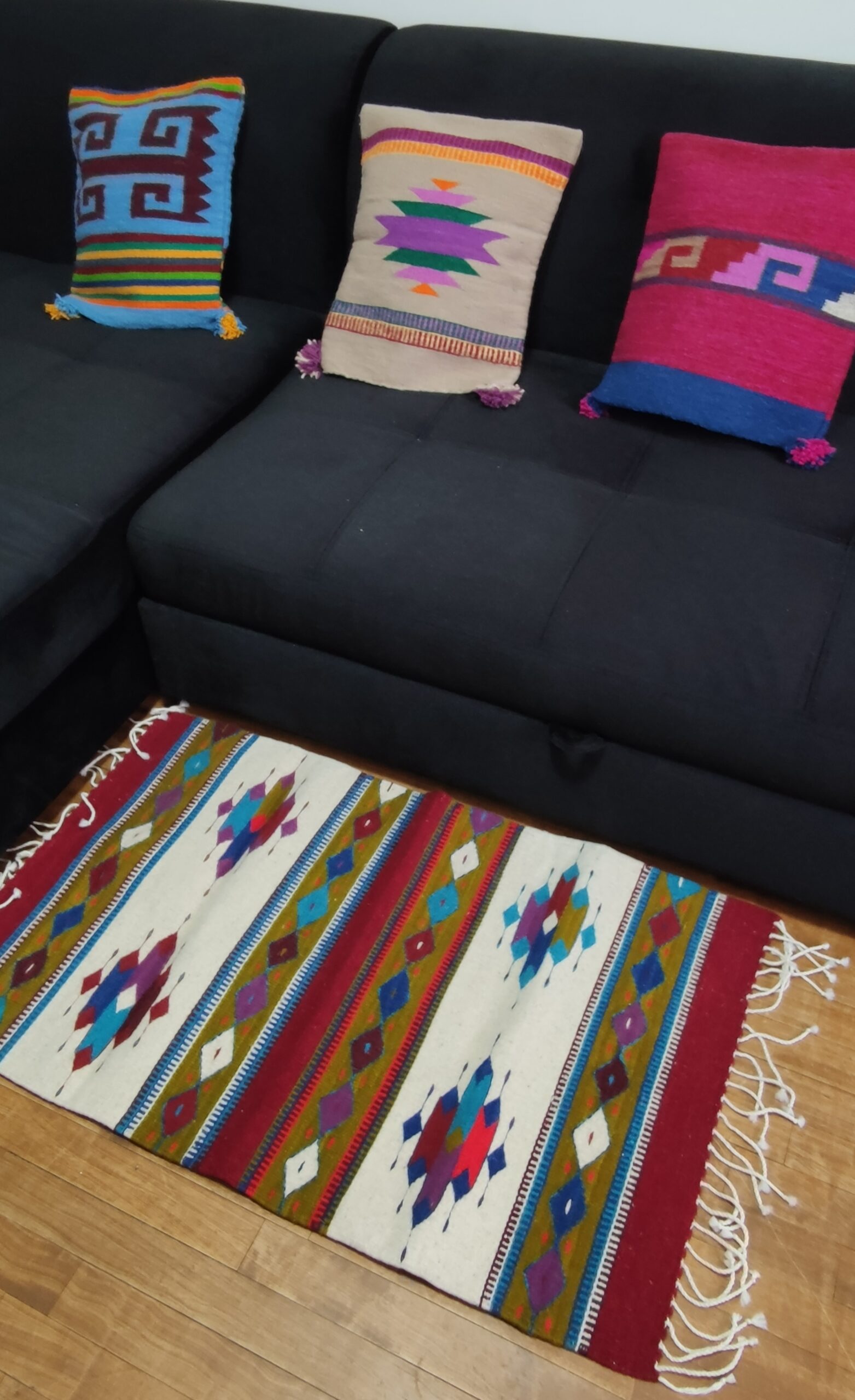 Authentic handwoven Mexican rug