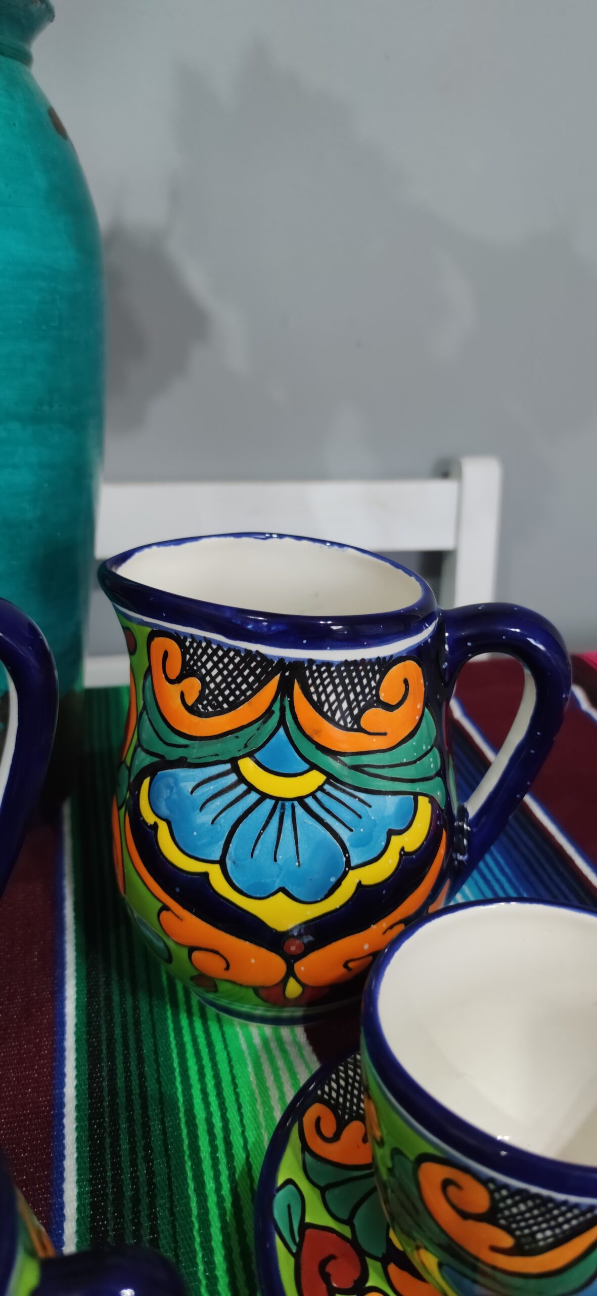 Talavera- Style Hand Painted 15 pieces Tea Set
