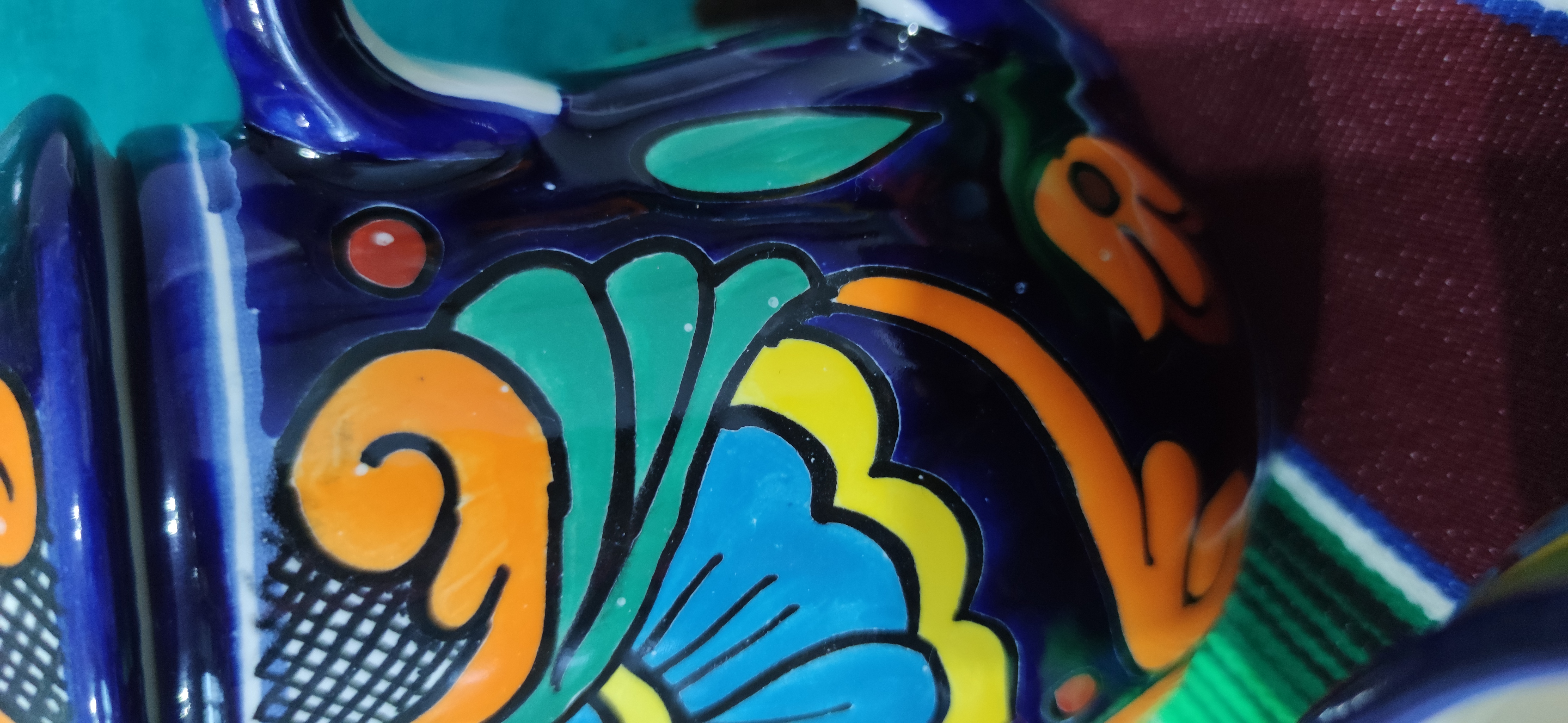 Talavera- Style Hand Painted 15 pieces Tea Set