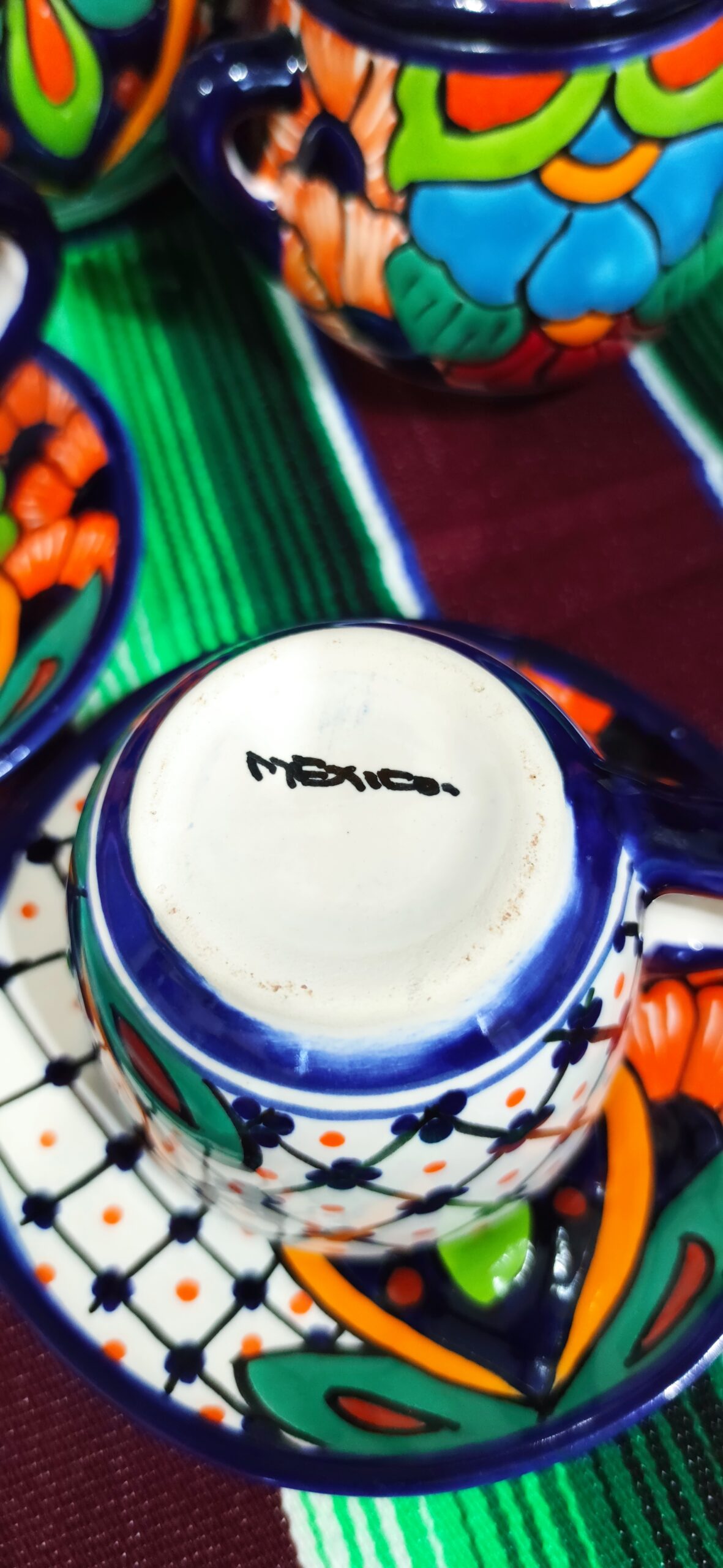 Talavera- Style Hand Painted 15 Pieces Tea Set