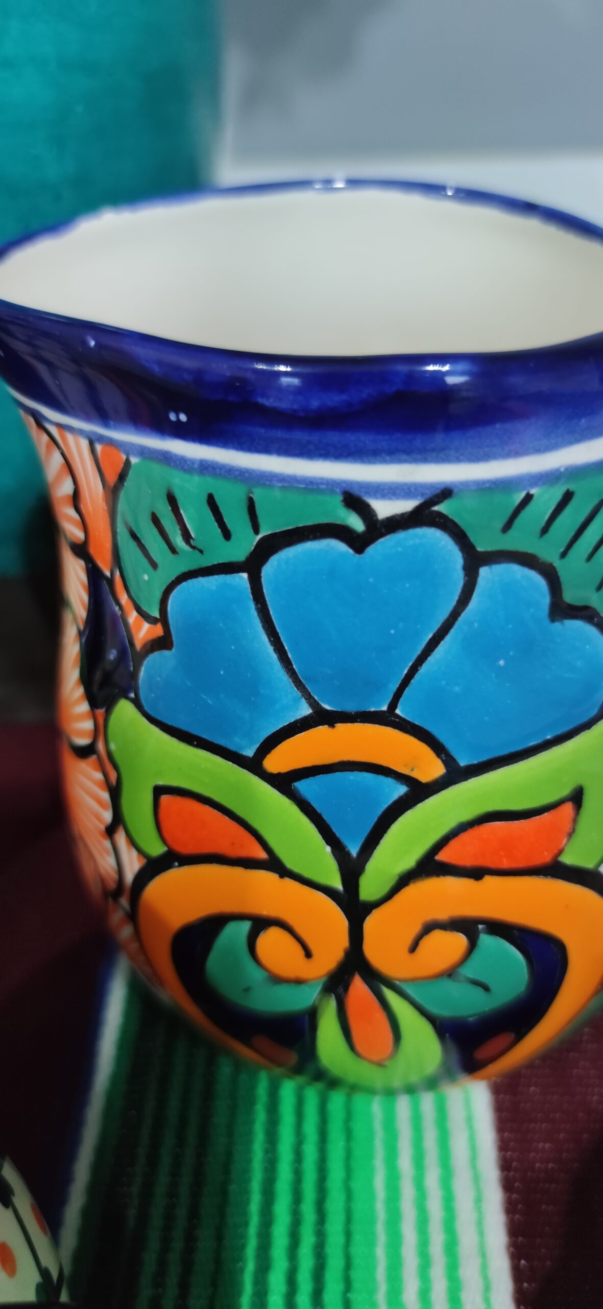 Talavera- Style Hand Painted 15 Pieces Tea Set