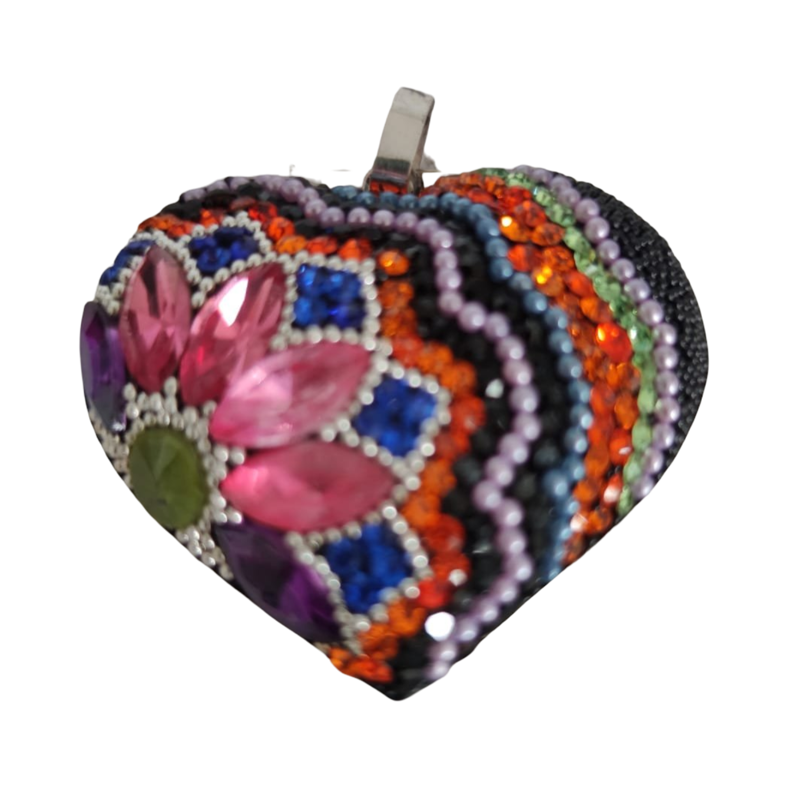Mexican style Earrings and Pendant  Heart set