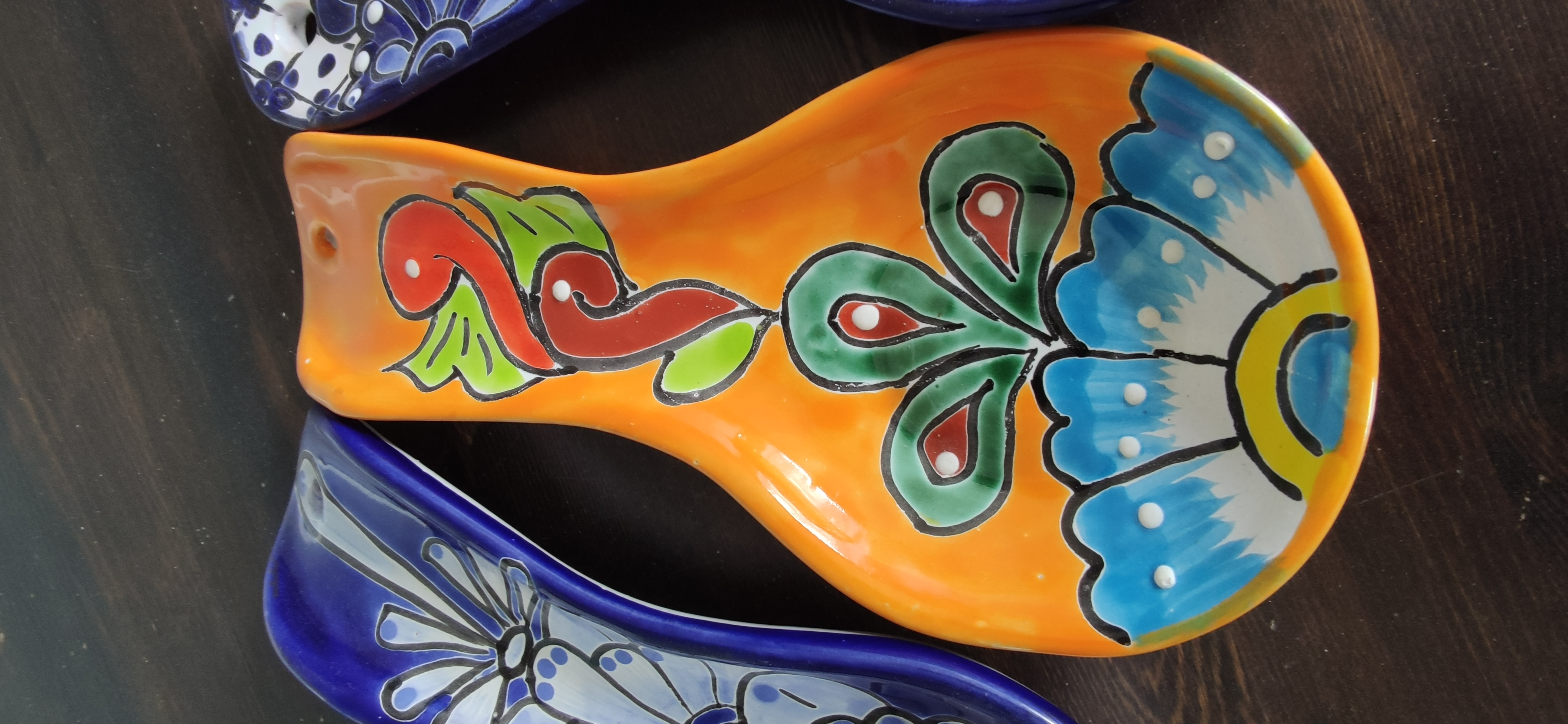 Talavera – style Spoon rest