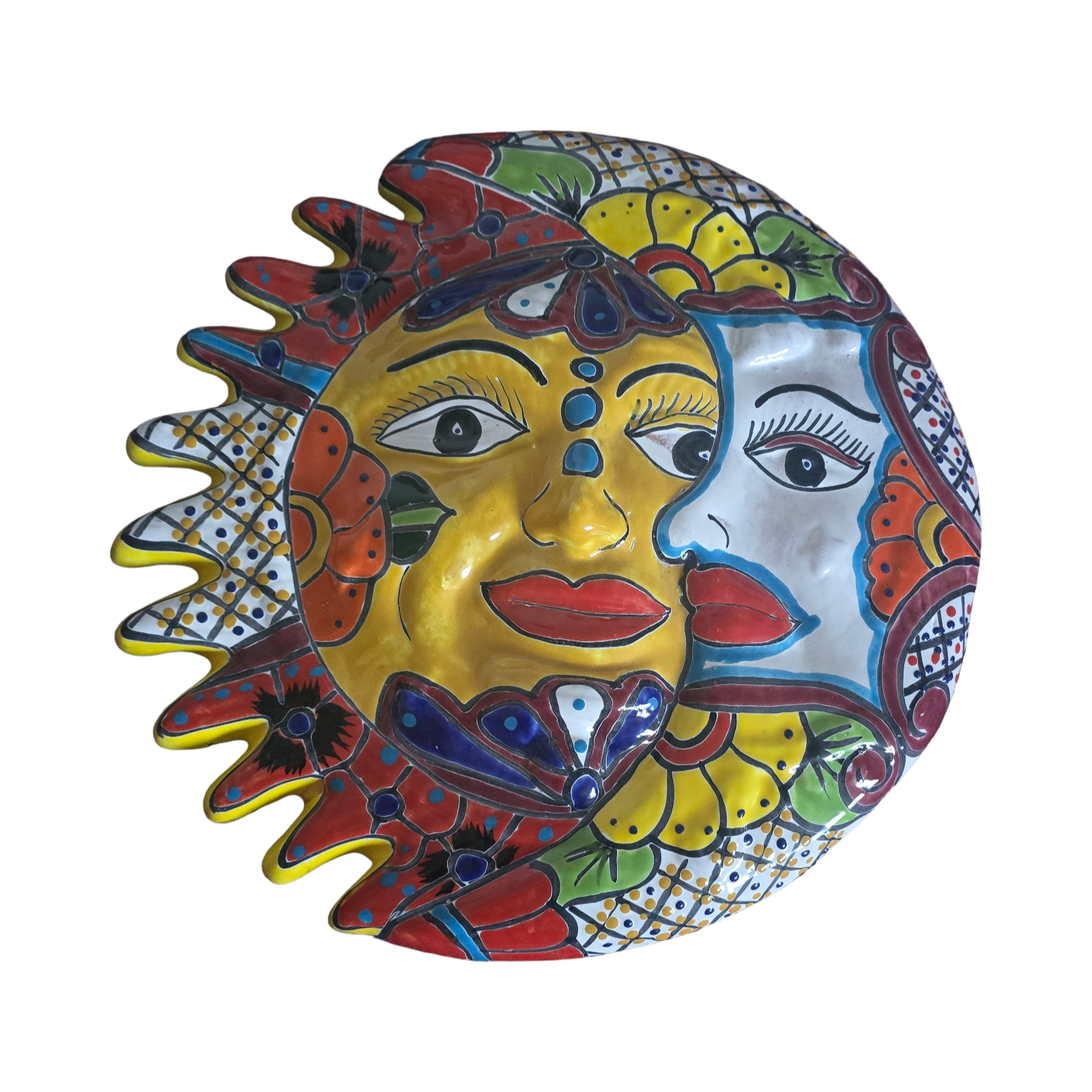 Talavera - style Sun and Moon Face