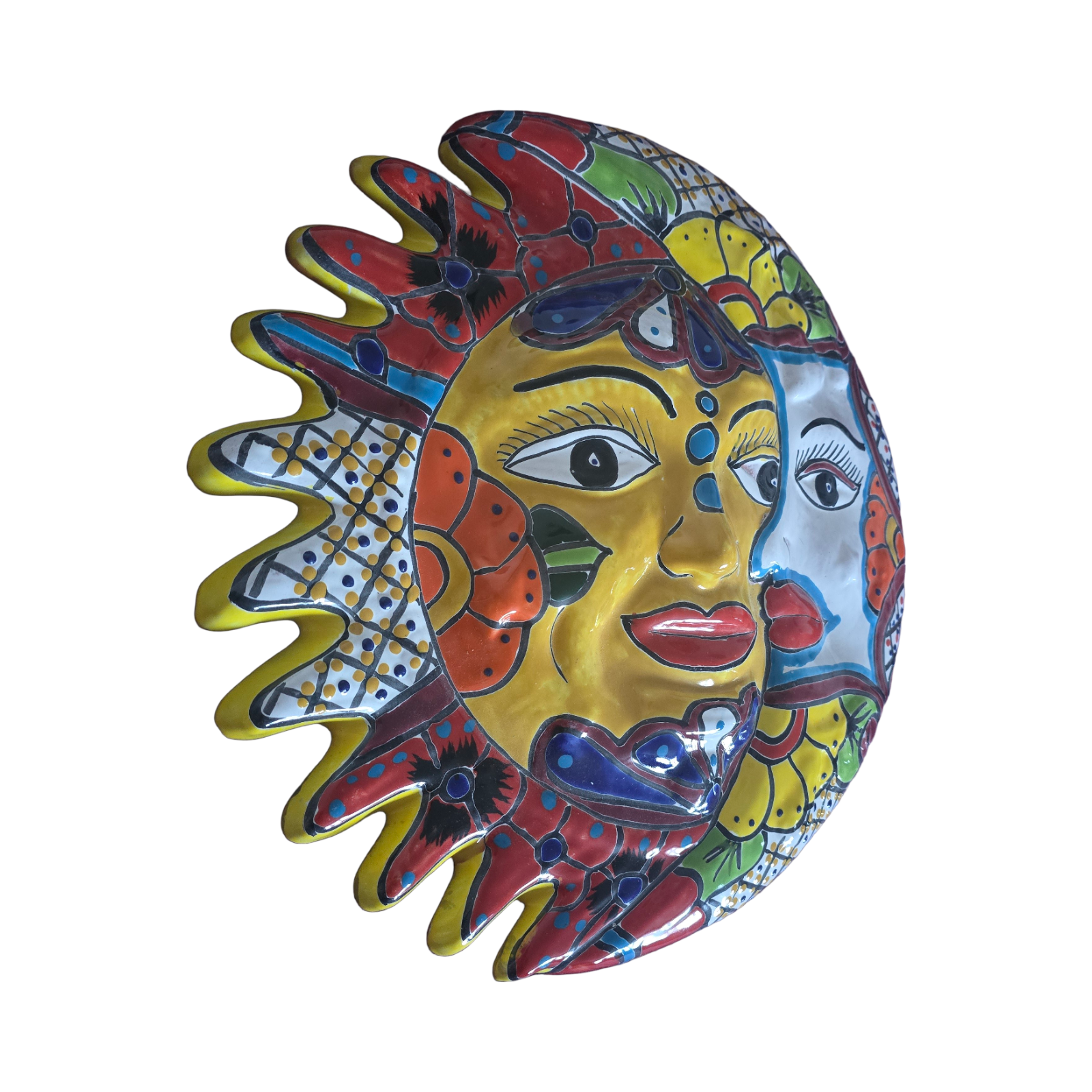 Talavera - style Sun and Moon Face